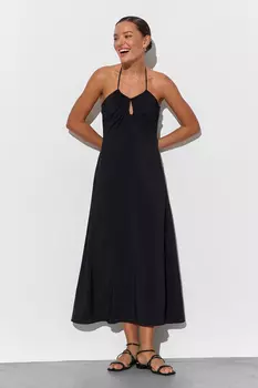 Платье миди на завязках