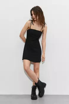 Платье мини на завязках