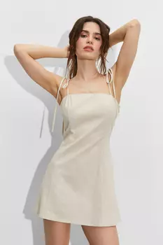 Платье мини на завязках
