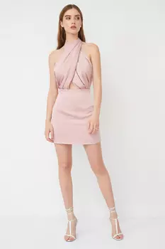 Платье мини с открытой спиной