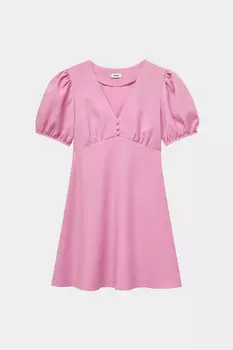 Платье мини с V-образным вырезом