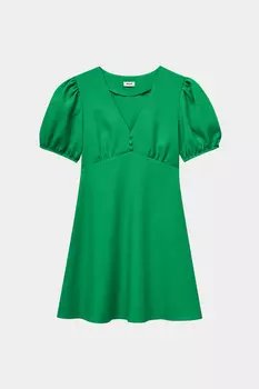 Платье мини с V-образным вырезом