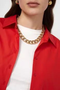 Рубашка из хлопка объемного силуэта