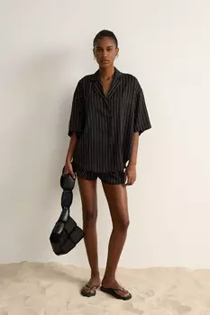 Рубашка из сатина в полоску