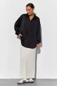 Рубашка оверсайз из атласа