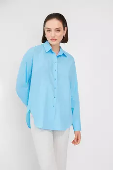 Рубашка прямого кроя из хлопка