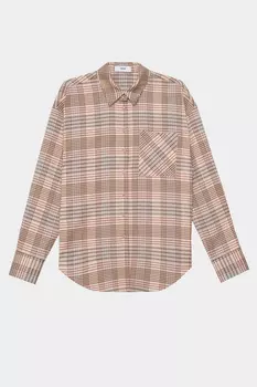 Рубашка прямого кроя в клетку