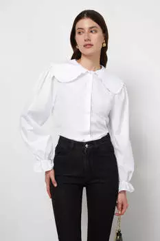 Рубашка с широким отложным воротником