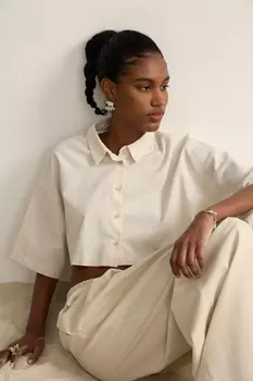 Рубашка укороченная изо льна