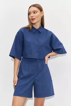 Рубашка укороченная изо льна