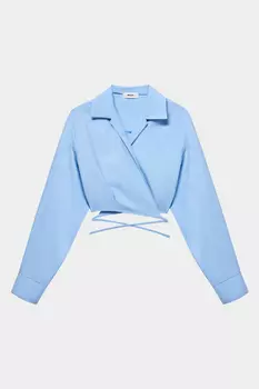 Рубашка укороченная с завязками