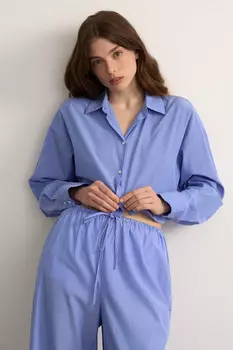 Рубашка укороченная в полоску