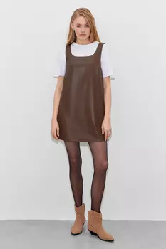 Сарафан из экокожи