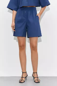 Шорты изо льна на резинке