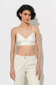 Топ из атласа с принтом