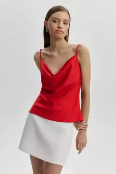 Топ из сатина с драпировкой