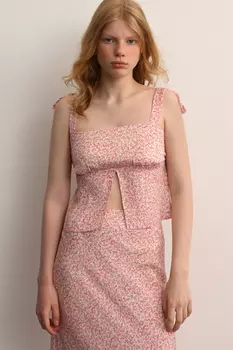 Топ с декоративными бантами