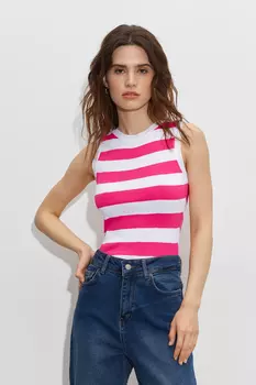 Топ трикотажный в полоску