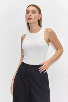 Топ трикотажный в рубчик