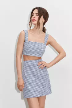 Топ укороченный из твида