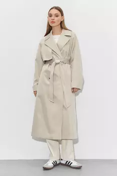 Тренч двубортный с рукавом реглан