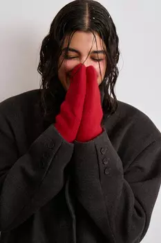 Варежки пушистые утепленные