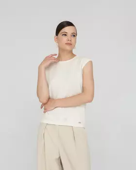 Безрукавка кашемировая 06052 сливочная L