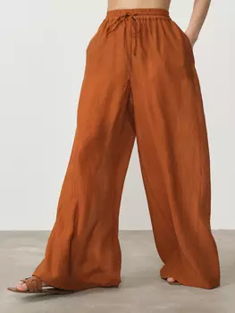 Брюки из лиоцелла 10211311 терракот 46-48