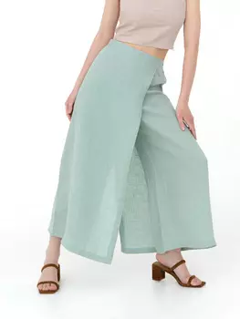 Брюки льняные Б043Т ментол 52