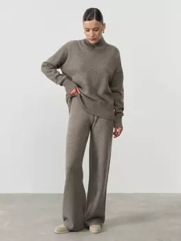 Брюки женские из пуха яка 10066 серые 48