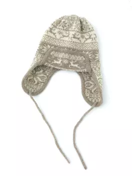 Детская ушанка из шерсти 5K10022 какао