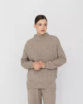 Джемпер из 100% шерсти BS серый M