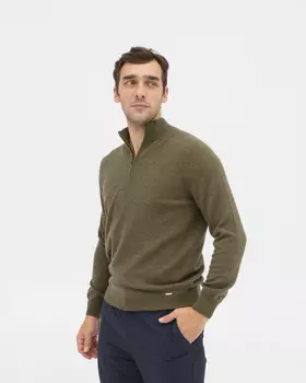 Джемпер из кашемира 11008 оливковый XXL