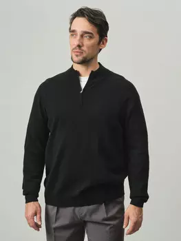 Джемпер из кашемира мужской KM010005-E черный 2XL