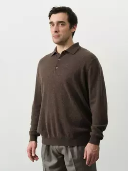 Джемпер из кашемира мужской KM010140-E коричневый L