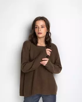 Джемпер из пуха яка 3004 коричневый 44-46