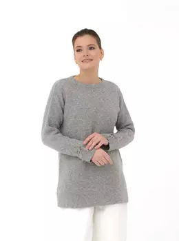 Джемпер из шерсти 5W02008 серый М