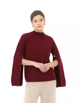 Джемпер из верблюжьего пуха 5026 бордовый 54