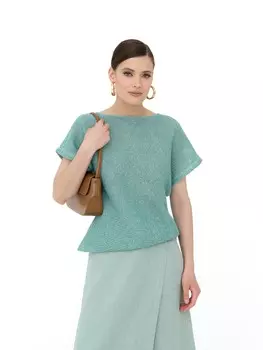 Джемпер льняной Д334 мята 54