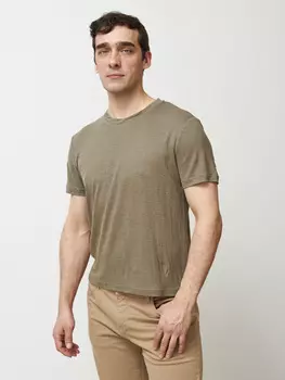 Футболка из конопли мужская хаки 106-15 52