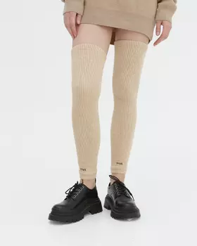 Гетры из монгольской шерсти бежевые