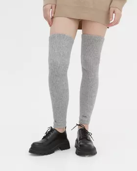 Гетры из монгольской шерсти длинные серые