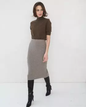 Юбка из пуха яка 07035 серая M