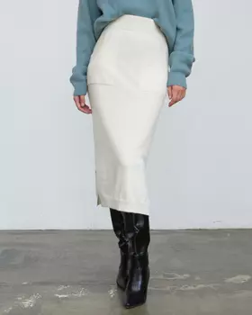 Юбка кашемировая 8024 бежевая 46