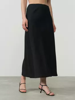 Юбка льняная Ю084Т черная 44