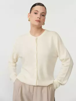 Кардиган из кашемира KW021011-E сливочный H-1 M