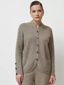 Кардиган из пуха яка 08420 серый L