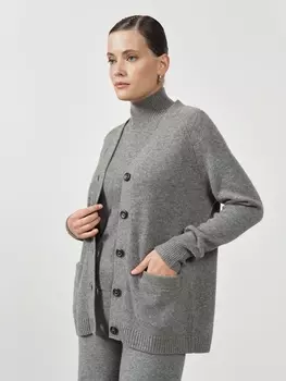 Кардиган кашемировый 4102 серый 52
