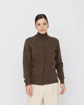 Кофта из 100% шерсти BS коричневая M