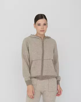 Кофта из 100% шерсти с капюшоном BS M